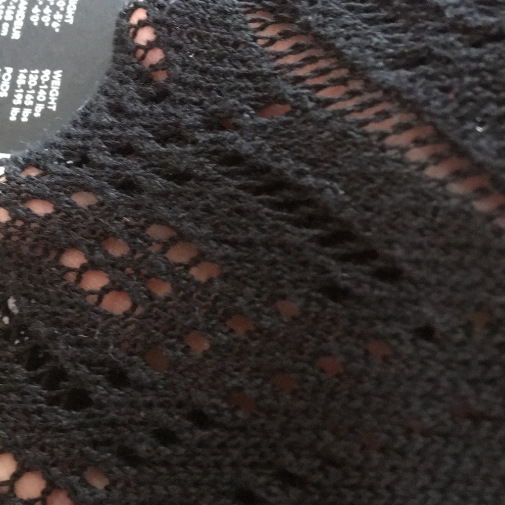 Zach Posen Black Stretch Knit Lace Tights M NWT - Picture 3 of 3